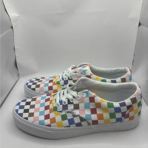 Vans Doheny Rainbow Checkerboard Lace Skate Shoes SZ 10.5 - Picture 4 of 8